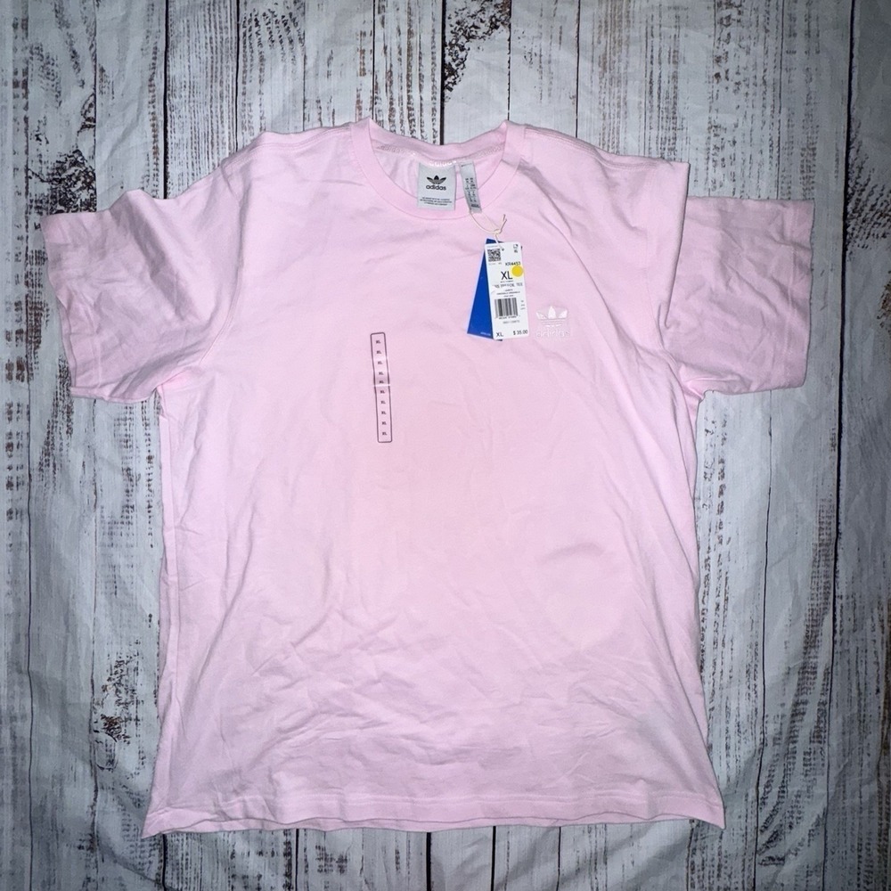 MEN'S XL ADIDAS TREFOIL ESSENTIALS TEE SS (CLEAR PINK)